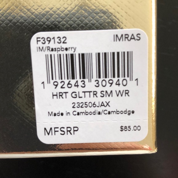 Coach Pink Hearts Wristlet NEW $85 Sparkle - Picture 5 of 5